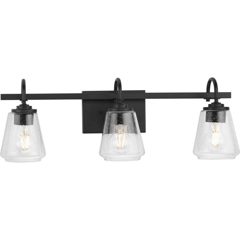 Progress Lighting Martenne 3-Light 24in. Wide Vanity -Light Fixture in Matte Black