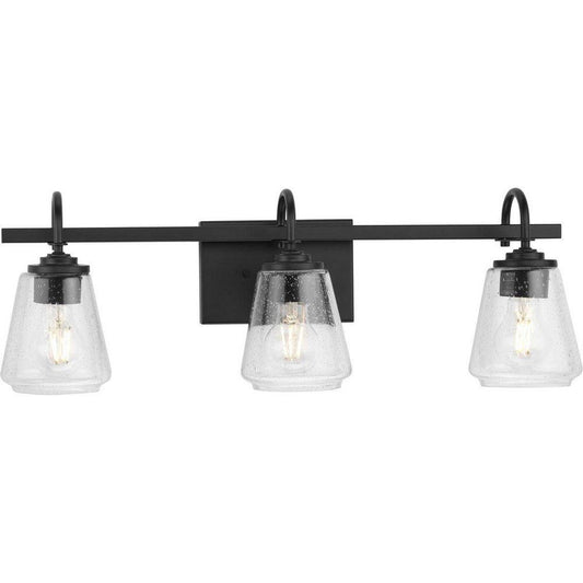 Progress Lighting Martenne 3-Light 24in. Wide Vanity -Light Fixture in Matte Black