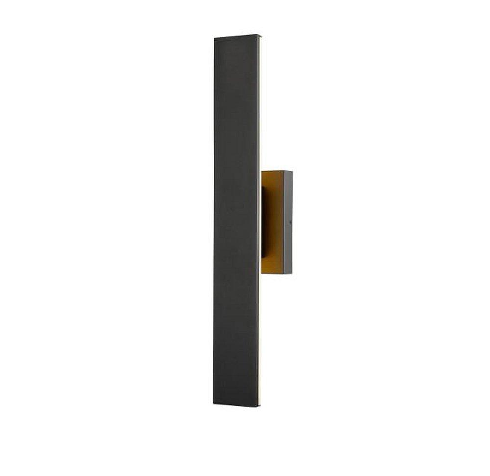 Z-Lite Stylet 24W CCT?Selectable LED 2?Light 24in. Outdoor Wall Sconce in Sand Black / White Acrylic
