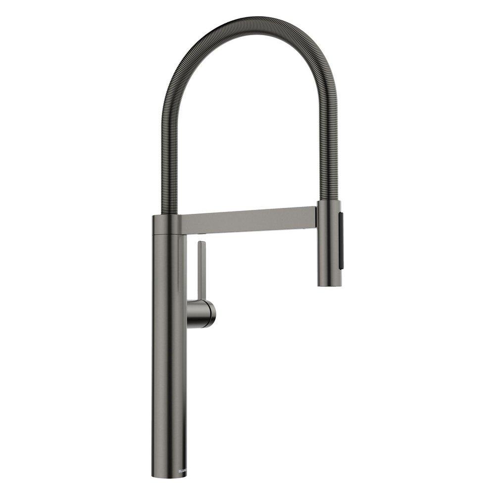 BLANCO Culina II Single Handle Pull Down Touchless Kitchen Faucet in Satin Dark Steel
