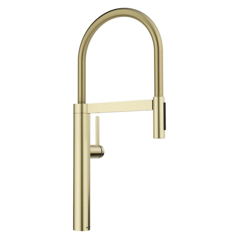 BLANCO Culina II Single Handle Pull Down Touchless Kitchen Faucet in Satin Gold