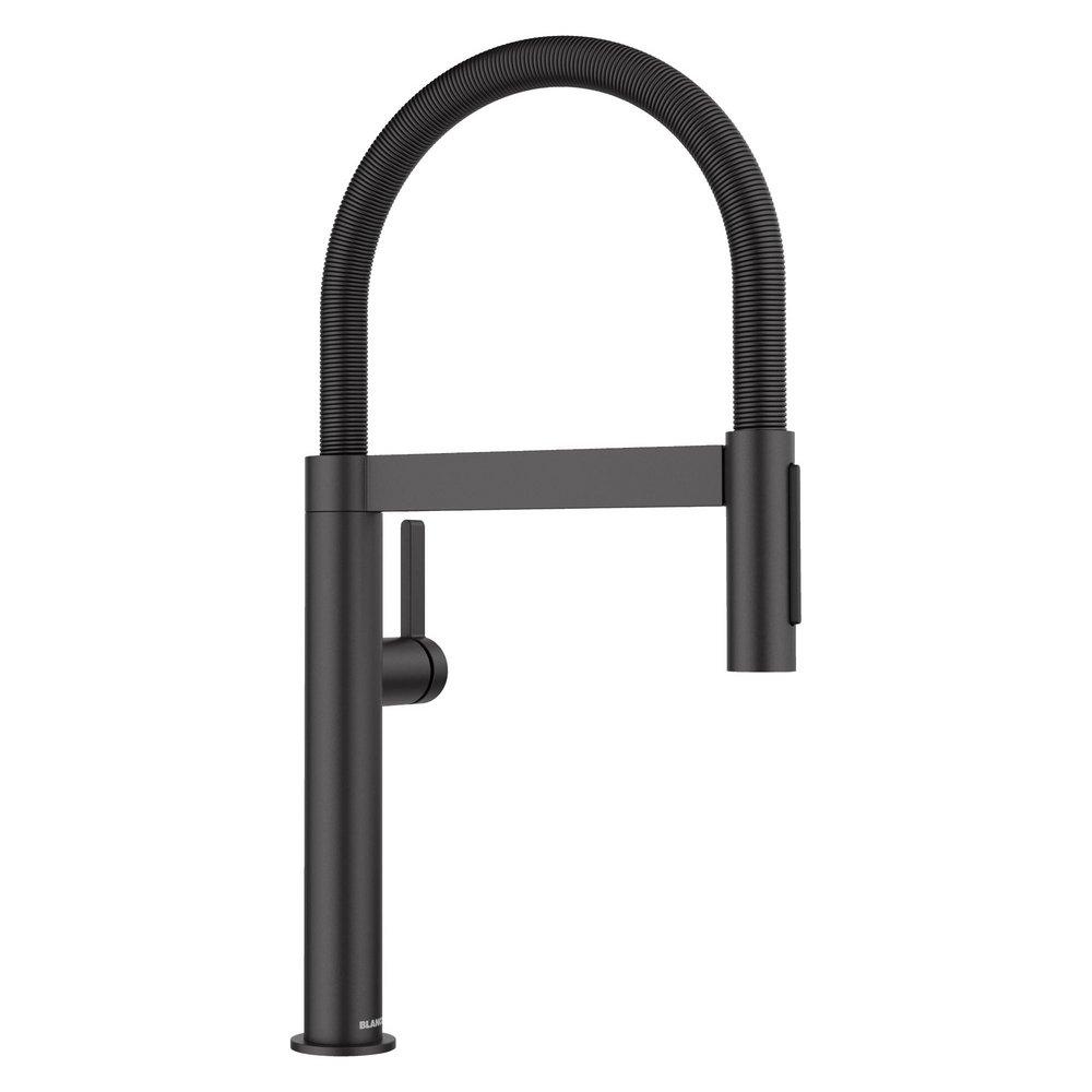 BLANCO Culina II Single Handle Pull Down Kitchen Faucet in Matte Black