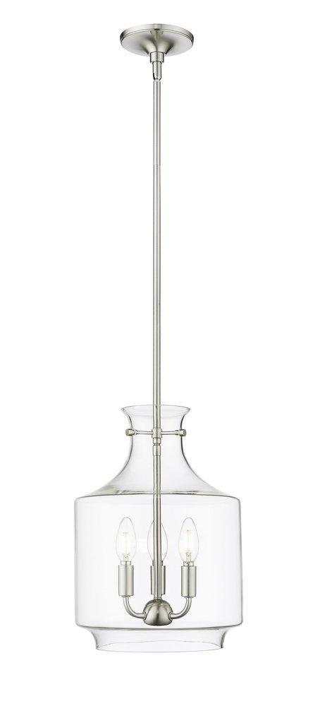 Millennium Lighting Mahannah 3-Light Pendant Light in Brushed Nickel