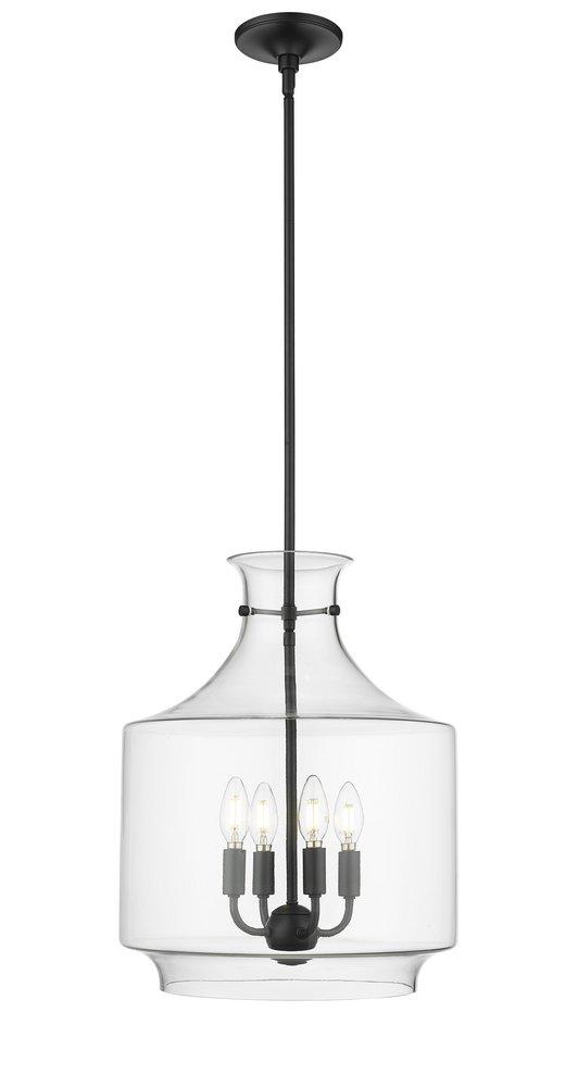 Millennium Lighting Mahannah 4-Light Pendant Light in Matte Black