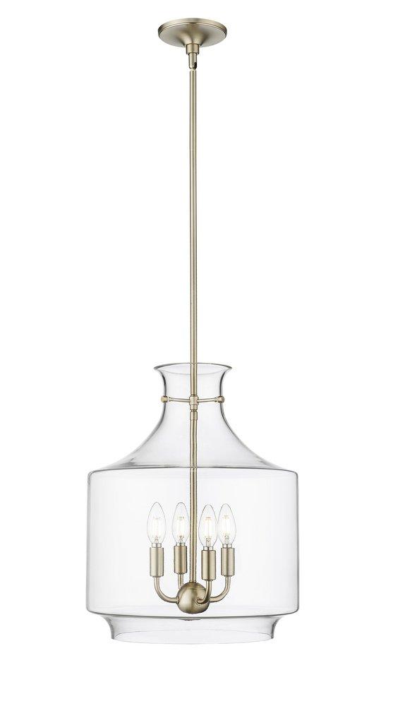Millennium Lighting Mahannah 4-Light Pendant Light in Modern Gold