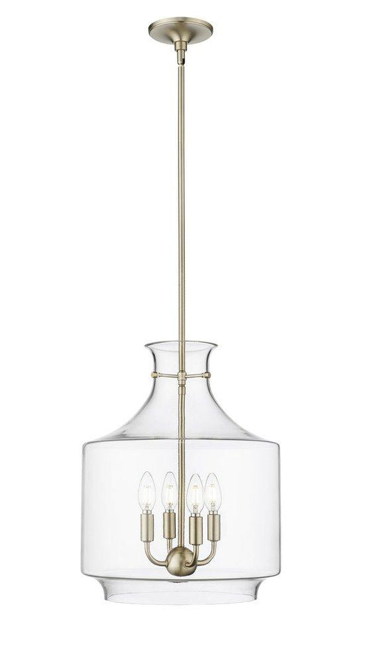 Millennium Lighting Mahannah 4-Light Pendant Light in Modern Gold