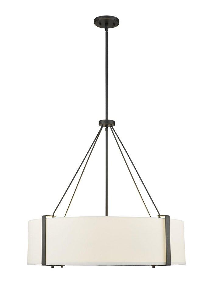 Millennium Lighting Telfar 6-Light Pendant Light in Matte Black/White