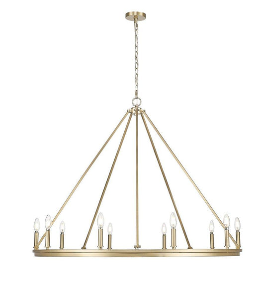 Millennium Lighting Carruth 10-Light Chandelier Ceiling Light in Modern Gold