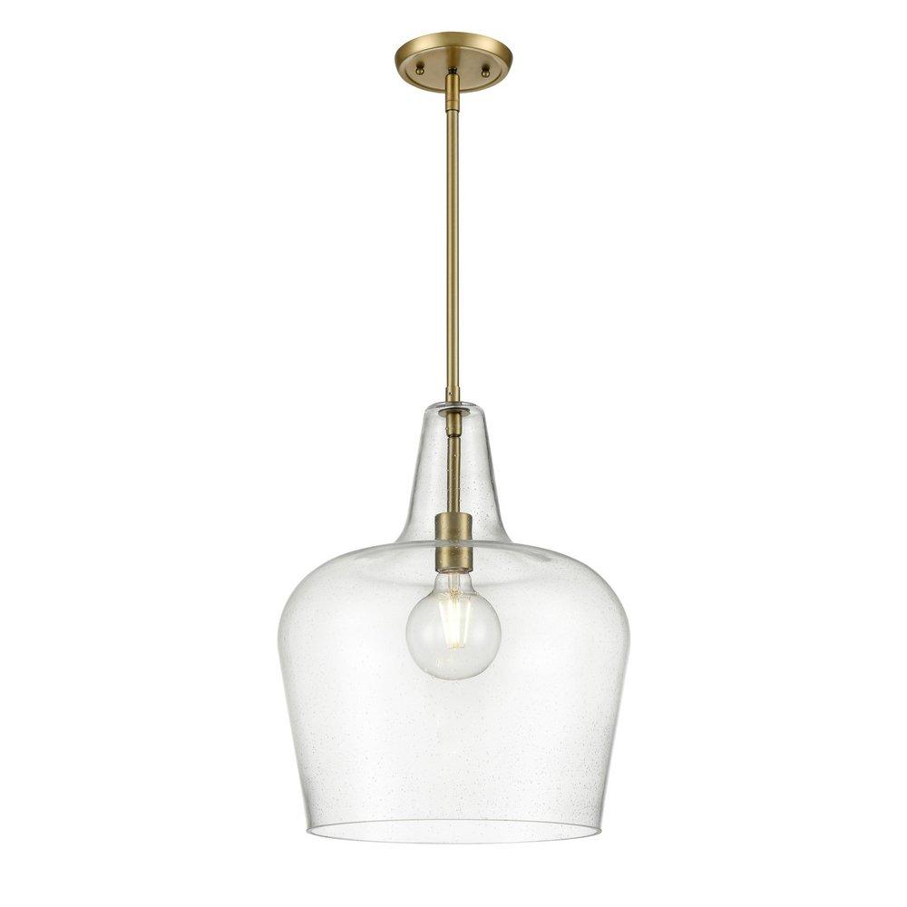 Millennium Lighting Puckette 1-Light Pendant Light in Vintage Brass