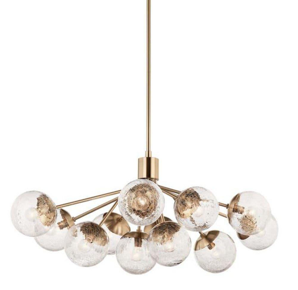 Kichler Lighting Silvarious 12-Light Convertible Linear Chandelier in Champagne Bronze