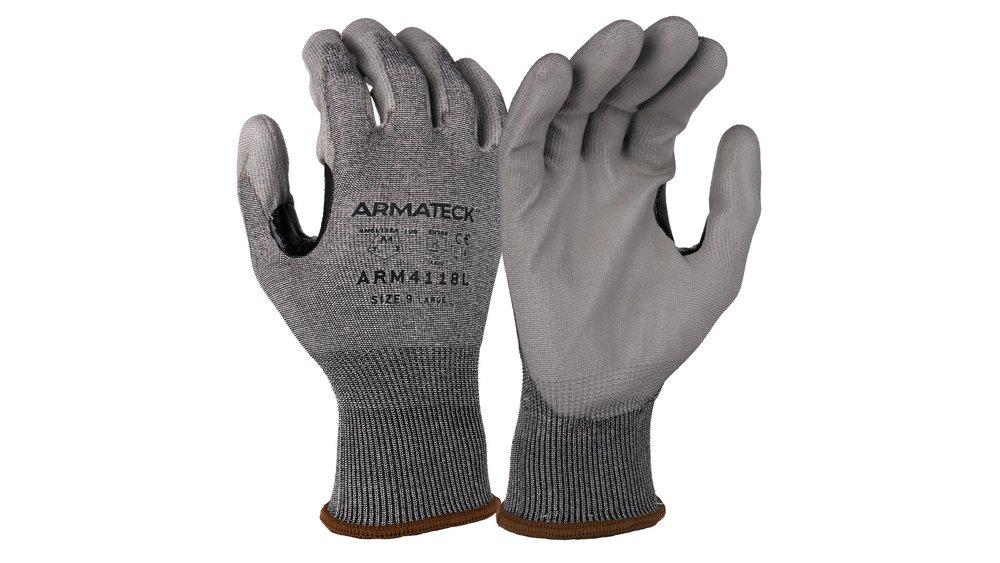 18G Cut Level A4 Polyurathane Palm Dipped Gloves, M