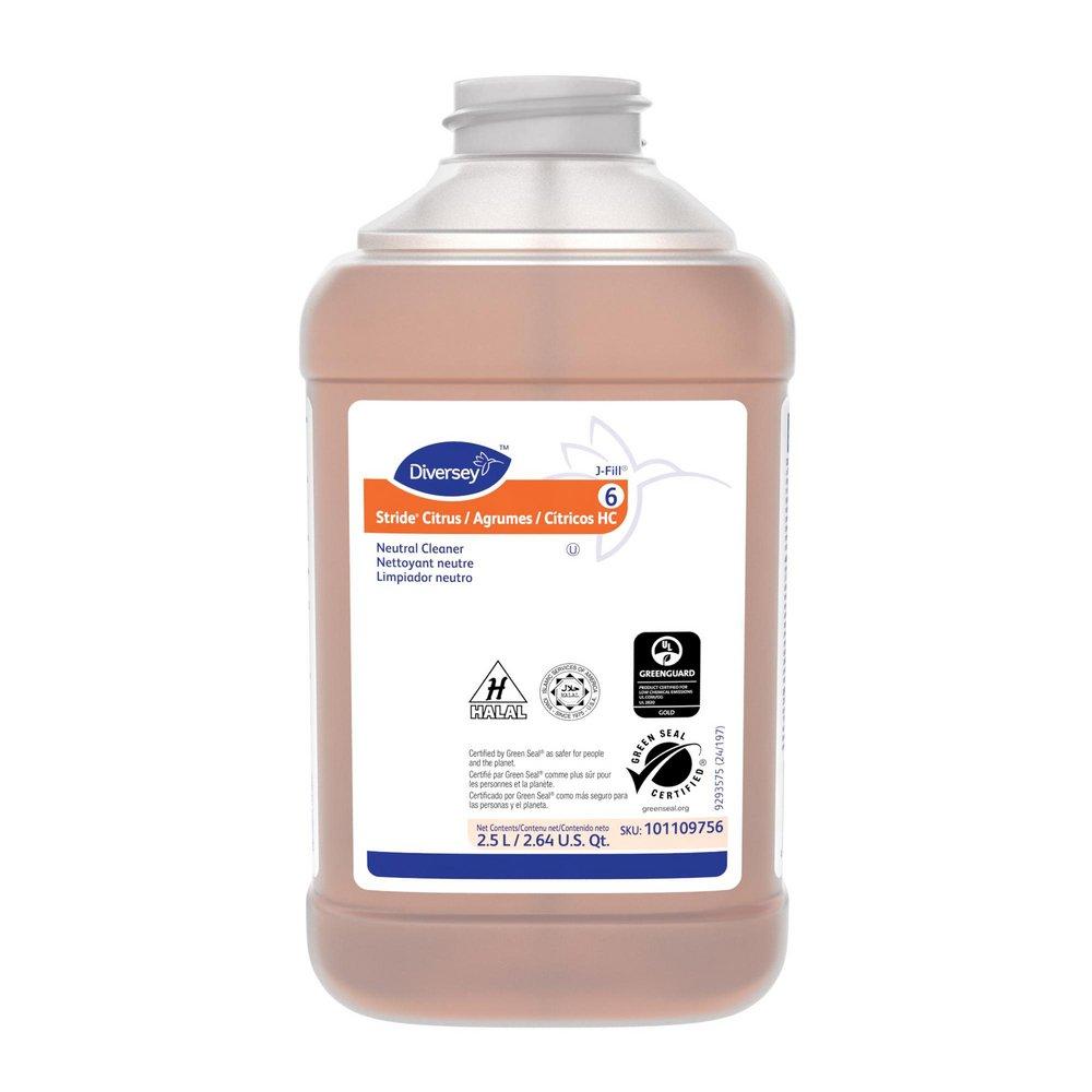Diversey Stride® Citrus HC 2.5 L Neutral Cleaner in Citrus Scent (Case of 2)
