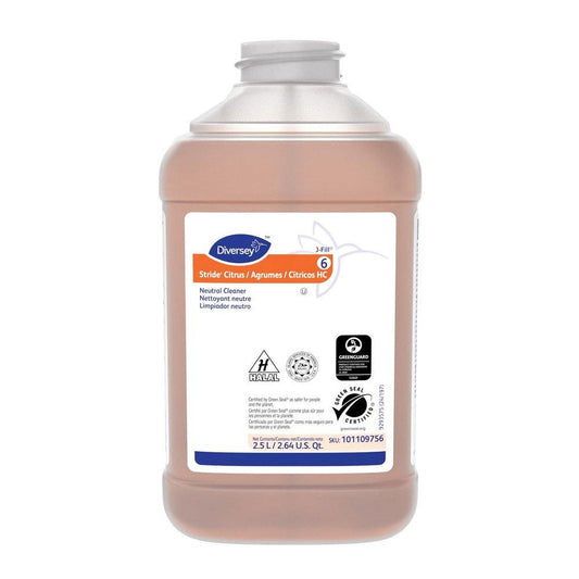 Diversey Stride® Citrus HC 2.5 L Neutral Cleaner in Citrus Scent (Case of 2)