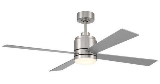 Craftmade McCoy 52 in. 4-Blade Indoor LED Ceiling Fan in Brushed Polished Nickel