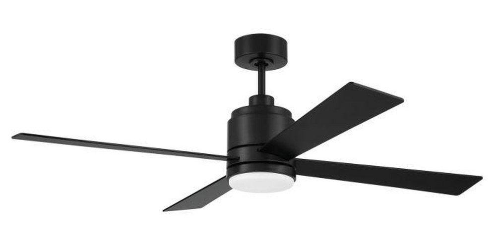 Craftmade McCoy 52 in. 4-Blade Indoor LED Ceiling Fan in Flat Black