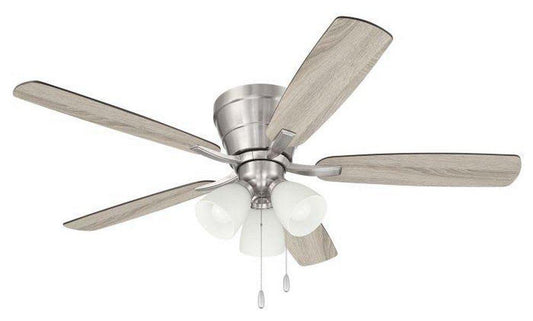 Craftmade Wheeler 3?Light 52 in. 5 Blade Indoor LED Ceiling Fan in Brushed Polished Nickel