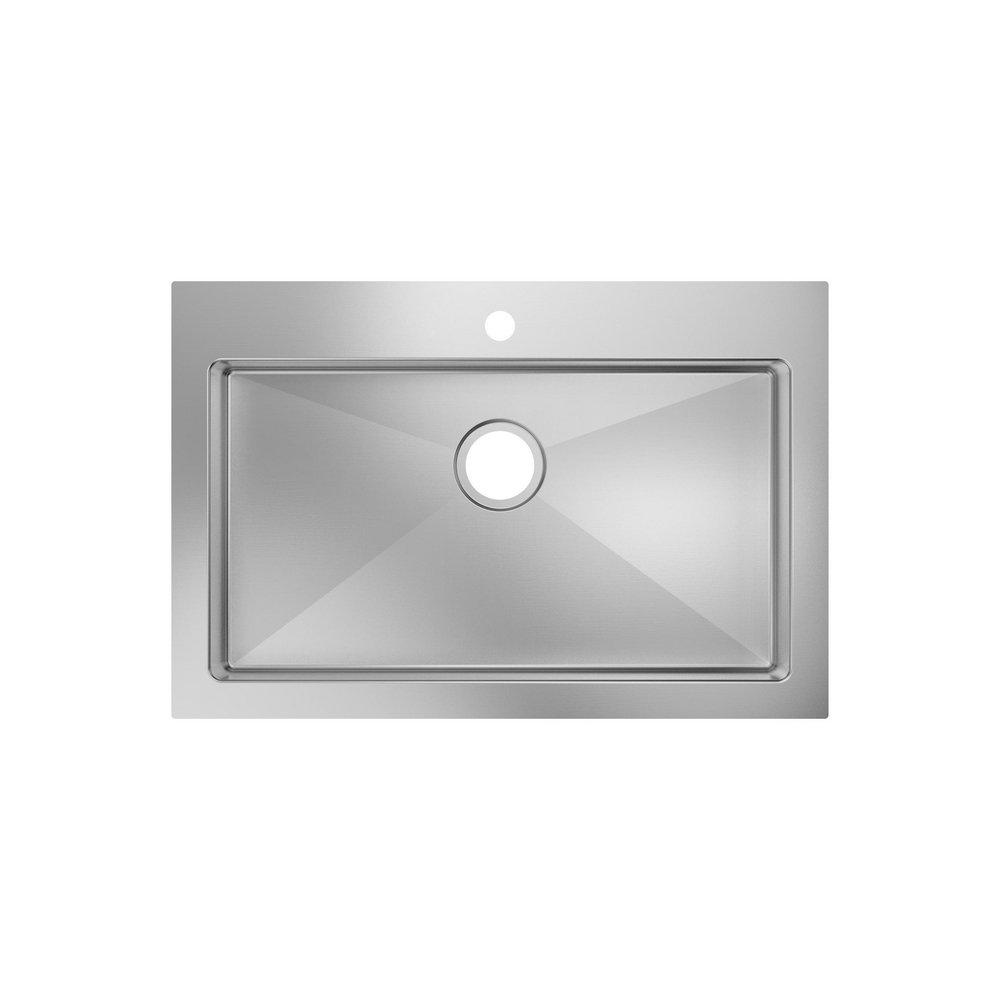 PROFLO® Sault Series 33 x 22 in. 1 Hole Stainless Steel Single Bowl Dual Mount Kitchen Sink