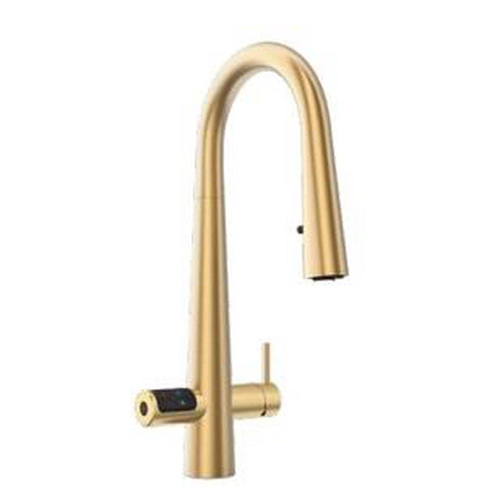 Zip Water HydroTap Celsius Plus Single Handle Pull Down Kitchen Faucet in Brushed Gold