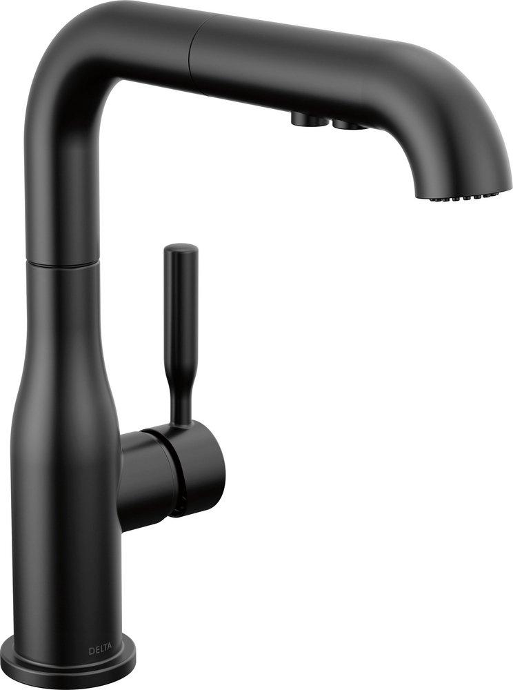 Delta Faucet Almari Single Handle Pull Out Kitchen Faucet in Matte Black