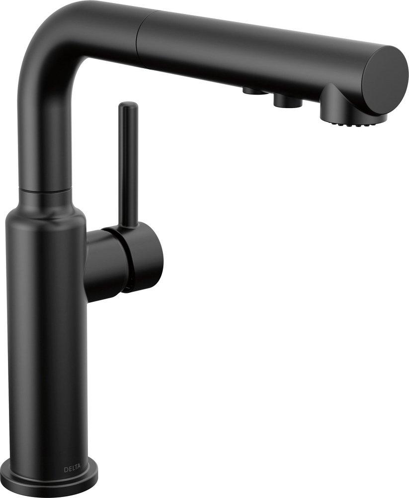 Delta Faucet Daneri Single Handle Pull Out Kitchen Faucet in Matte Black