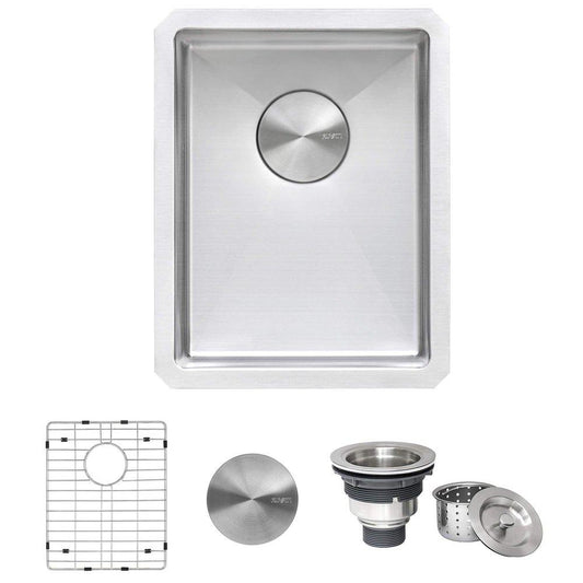 Ruvati Terraza 14 in. Undermount Stainless Steel Single Bowl Kitchen Sink
