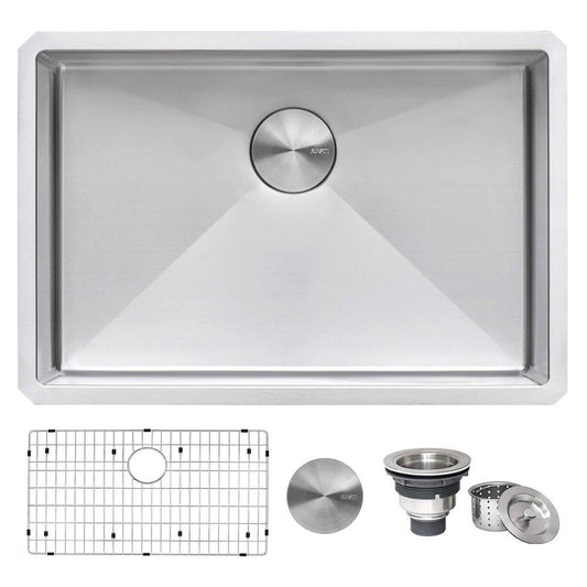Ruvati Gravena 28 in. Undermount Stainless Steel Single Bowl Kitchen Sink
