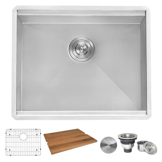 Ruvati Roma 23 in. Undermount Stainless Steel Single Bowl Kitchen Sink