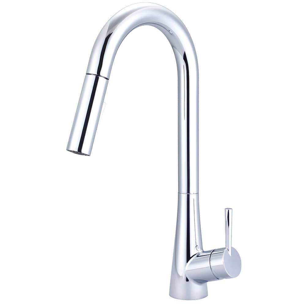 Olympia Faucets i2 Single Handle Pull Down Kitchen Faucet in Polished Chrome