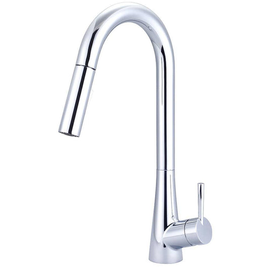 Olympia Faucets i2 Single Handle Pull Down Kitchen Faucet in Polished Chrome