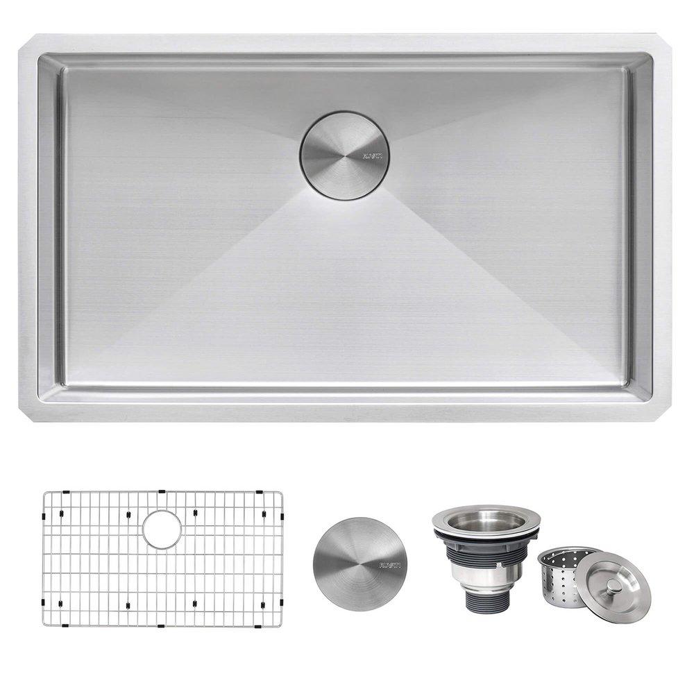 Ruvati Gravena 33 in. Undermount Stainless Steel Single Bowl Kitchen Sink