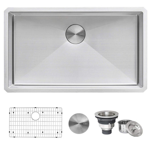 Ruvati Gravena 33 in. Undermount Stainless Steel Single Bowl Kitchen Sink