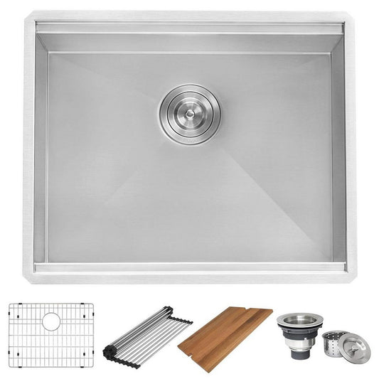 Ruvati Roma 23 in. Undermount Stainless Steel Single Bowl Kitchen Sink