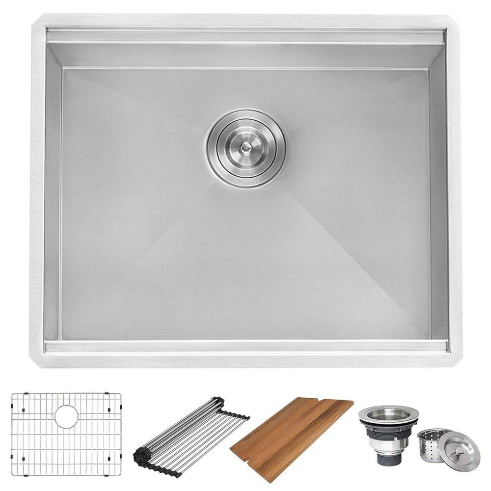 Ruvati Roma 23 in. Undermount Stainless Steel Single Bowl Kitchen Sink