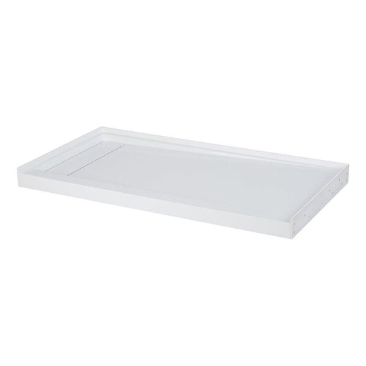 60 in. x 32 in. Shower Base with Right Drain in Glossy White