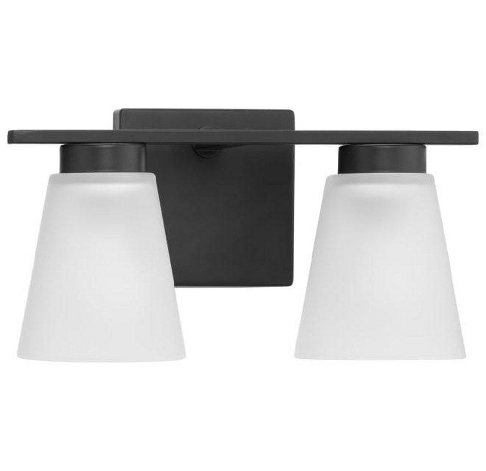 Progress Lighting Tanner 2-Light 13in. Wide Vanity -Light in Matte Black