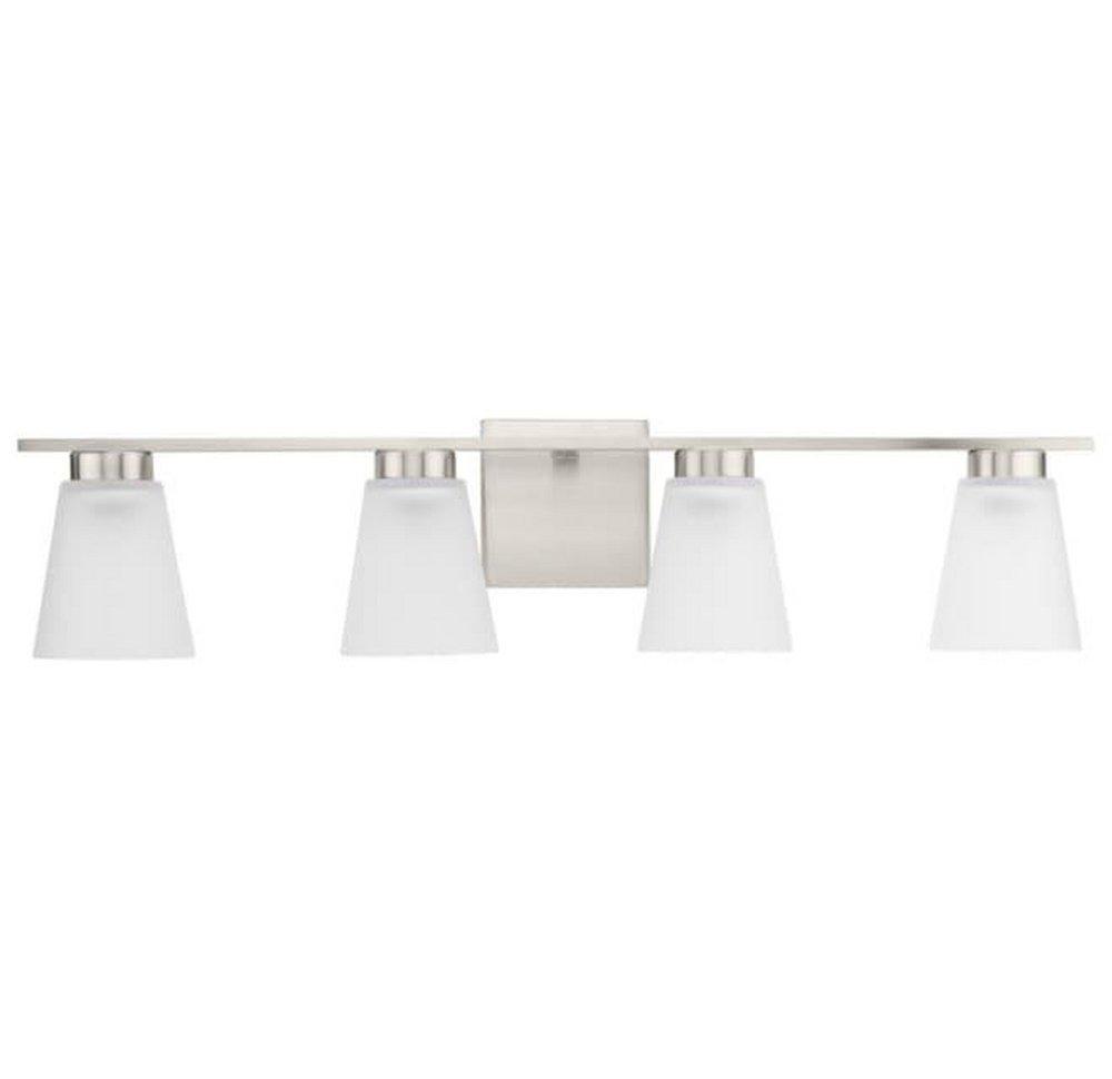 Progress Lighting Tanner 4-Light 32in. Wide Vanity -Light in Brushed Nickel