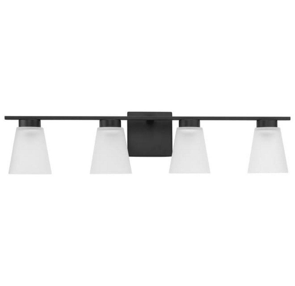 Progress Lighting Tanner 4-Light 32in. Wide Vanity -Light in Matte Black