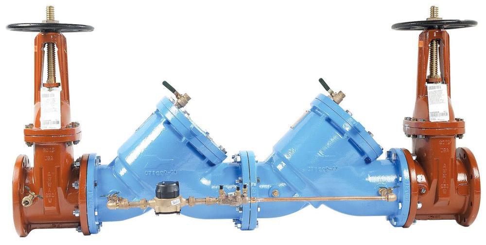 Watts Series 709DCDA 8 in. Epoxy Coated Cast Iron Flanged 175 psi Backflow Preventer