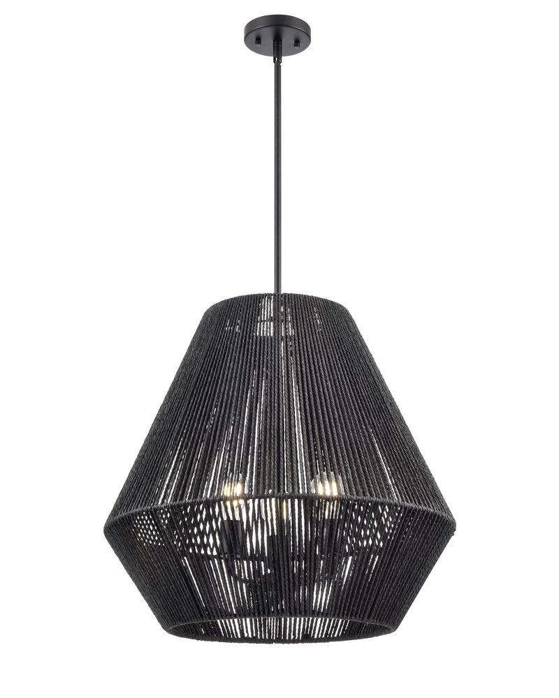 Millennium Lighting Elise 22 in. 3-Light Pendant Light in Matte Black