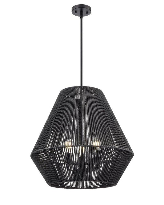 Millennium Lighting Elise 22 in. 3-Light Pendant Light in Matte Black
