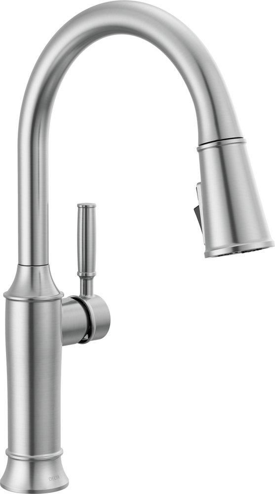 Delta Faucet Renaldi Single Handle Pull Down Kitchen Faucet in Arctic Stainless