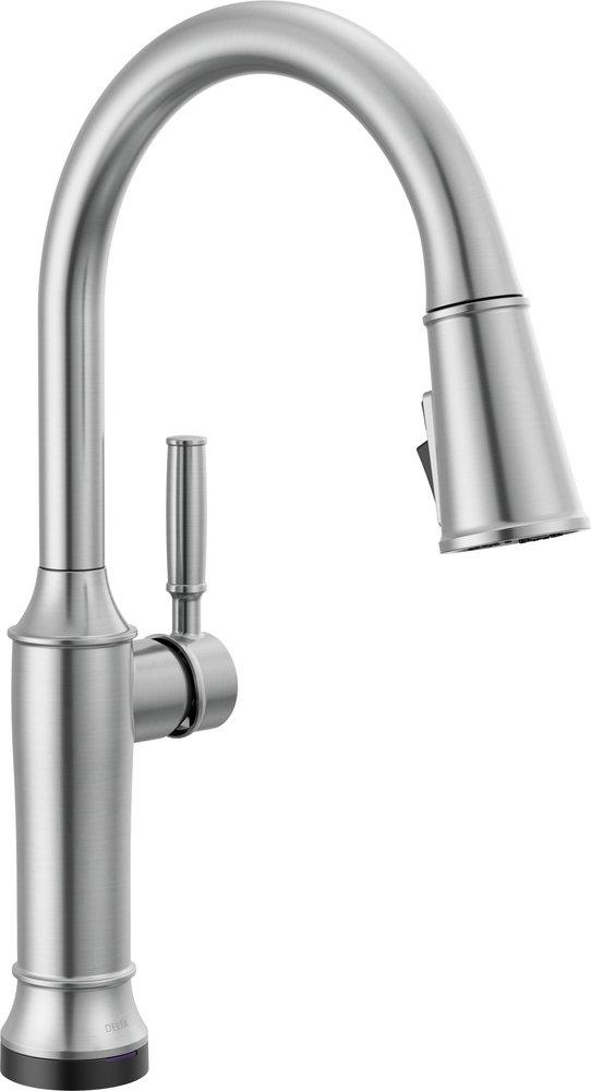Delta Faucet Renaldi Single Handle Pull Down Touchless Kitchen Faucet in Arctic Stainless