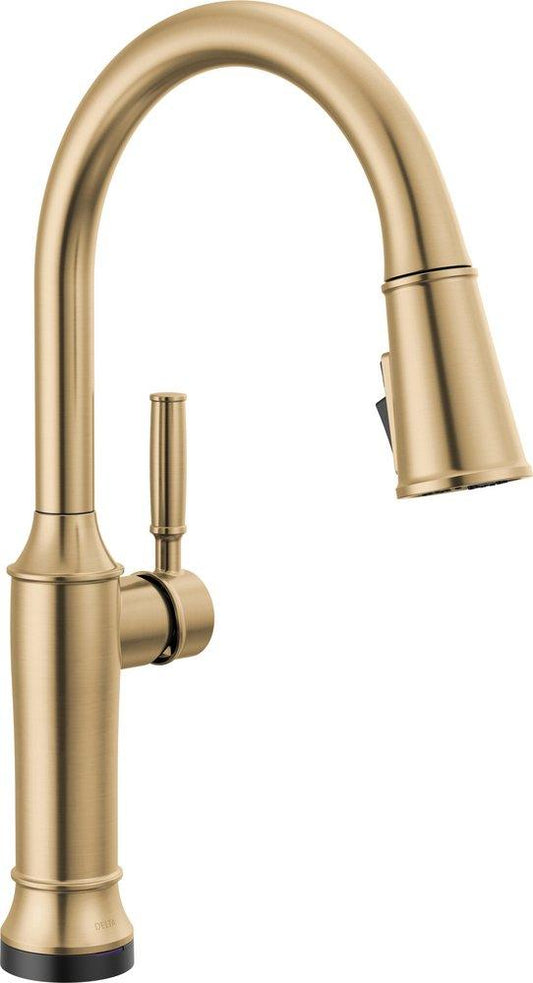 Delta Faucet Renaldi Single Handle Pull Down Touchless Kitchen Faucet in Arctic Stainless