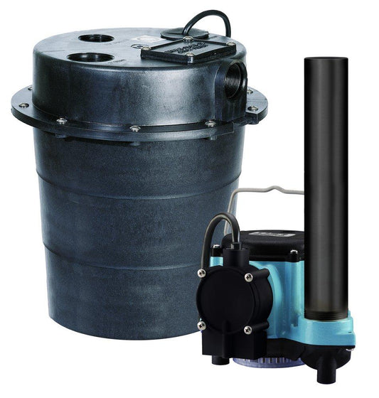10 ft. 1/3 hp 115V Plastic Sewage Pump System
