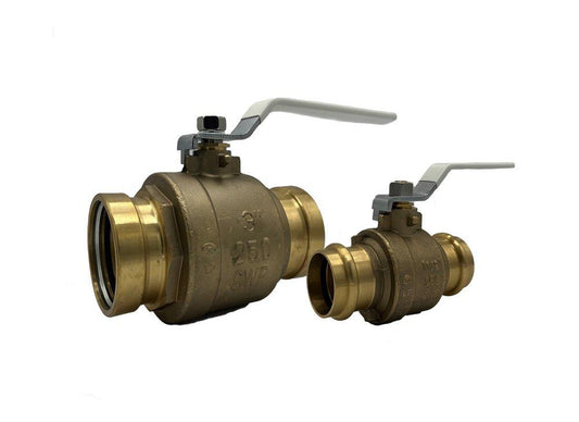 3/4 in Brass Full Port Press Ball Valve