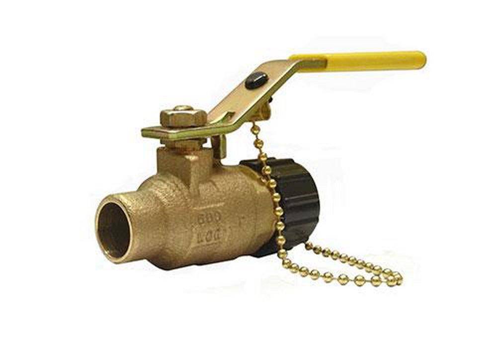 Milwaukee Valve BA-100/150 Series 1/2 in. Bronze Sweat x MHT 600# Full Port Ball Valve