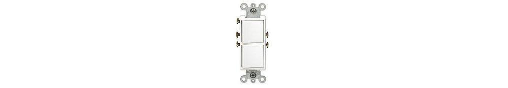 LEVITON Decorative® Two Single Pole AC Switch in White