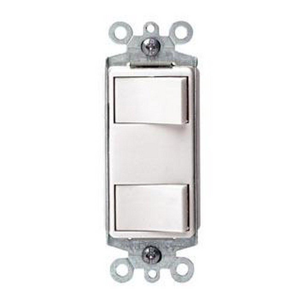 15A Combination Switch with Ground Screw Terminal in White