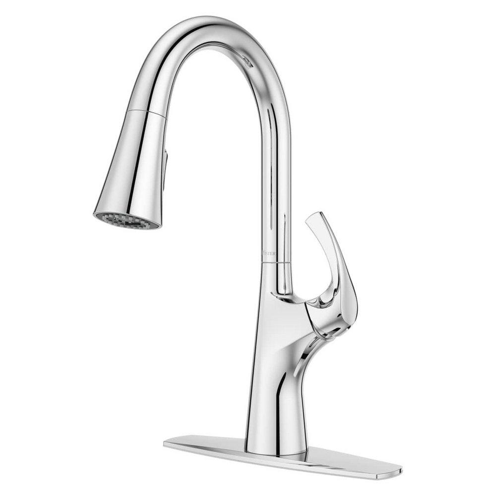 Pfister Talega Single Handle Pull Down Kitchen Faucet in Polished Chrome
