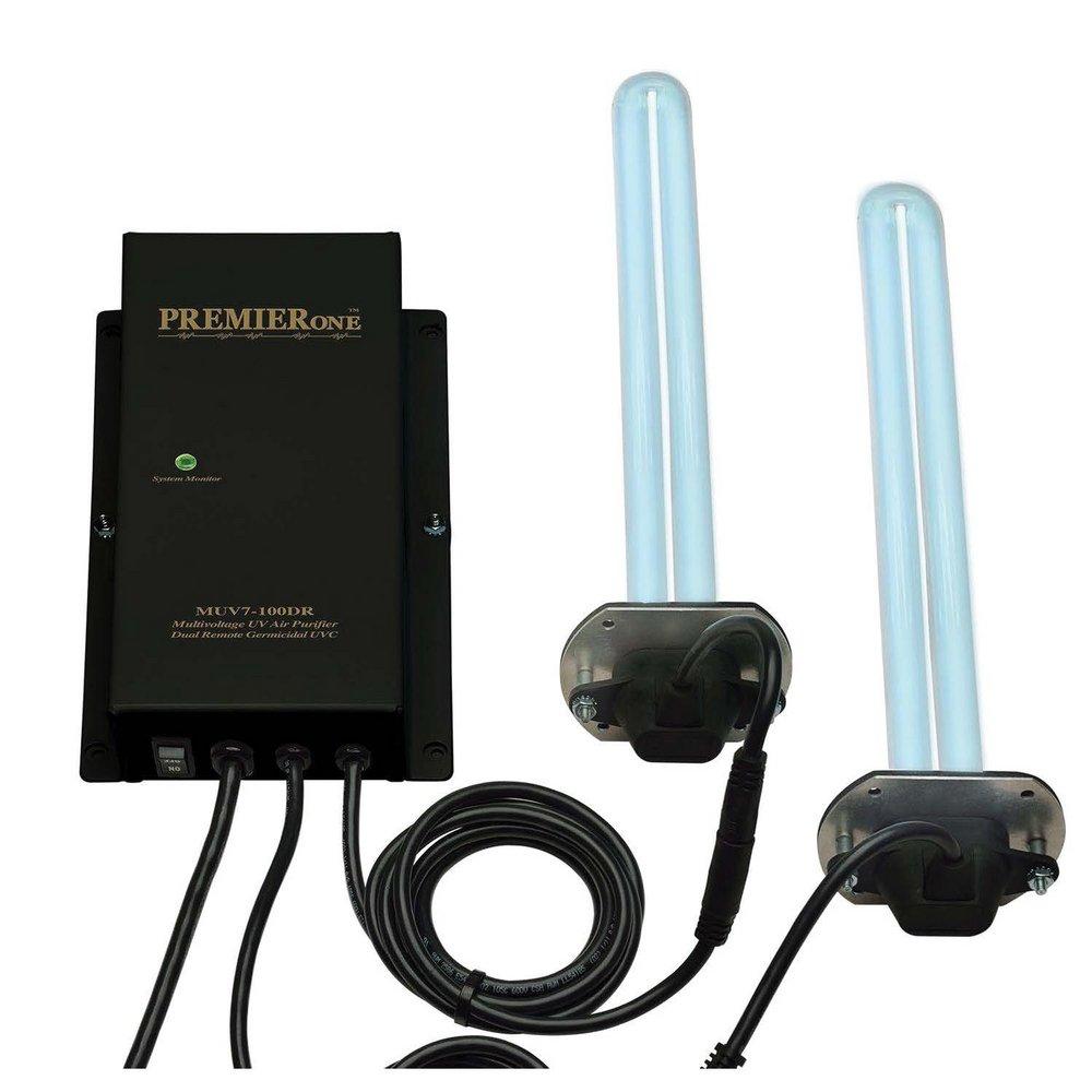 2-Year 120/240V 16 in. Ultraviolet Air Cleaner with Dual Remote UVC Lamps